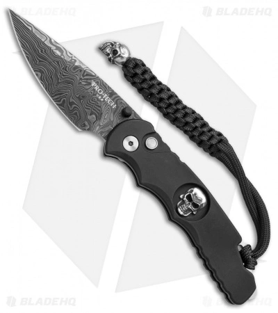 Pro-Tech Lerch TR-5 Ltd. Edition Skull Spring Assisted Knife (3.25" Damascus) Pro-Tech Lerch TR-5 Ltd. Edition Skull Spring Assisted Knife (3.25" Damascus) -Bladehq Knives Sales Protech lerch TR 5 ltd skull damascus BHQ 52203 er