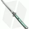 SKM AB 11" Italian Stiletto Automatic Knife Green Pearlex (5" Satin Bayonet)