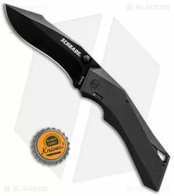 Schrade Shiznit MAGIC Spring Assisted Knife Black (3.375" Black) -Bladehq Knives Sales Schrade Shiznit MAGIC SA Black Black SCHA13B BHQ 61999 jr bottlecap