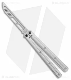 Squid Industries Krake Raken Butterfly Balisong Trainer V2.5 Silver (4.4" SW)