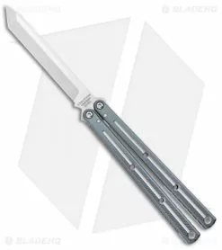 Squid Industries Krake Raken V2.5 Tanto Balisong Knife Mythril Dual Tone (4.5")