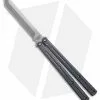 Squid Industries Krake Raken V2.5 Tanto Balisong Knife Gunmetal (4.5" Satin)