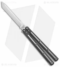 Squid Industries Krake Raken V2.5 Tanto Balisong Knife Dual-Tone (4.5" Satin)