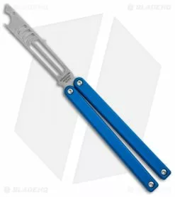 Squid Industries Mako Bottle Opener Balisong Trainer Blue (4.3" SW)