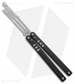 Squid Industries Mako V4.5 Bottle Opener Balisong Trainer Black (4.3" SW)