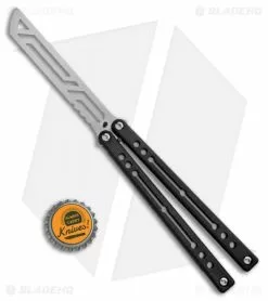 Squid Industries Nautilus V2 Butterfly Balisong Trainer Silver/Black (Satin) -Bladehq Knives Sales Squid Industries Nautilus Butterfly Balisong Trainer Silver Black Satin BHQ 102469 jr bottlecap