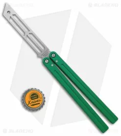 Squid Industries Triton Butterfly Balisong Trainer Green V2 (Stonewash Trainer) -Bladehq Knives Sales Squid Industries Triton Butterfly Balisong Trainer Green V2 SW BHQ 175092 jr bottlecap