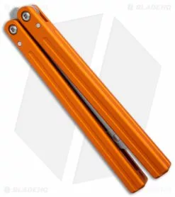 Squid Industries Triton Butterfly Balisong Trainer V2 Orange Al (SW Trainer) -Bladehq Knives Sales Squid Industries Triton Butterfly Balisong Trainer Orange V2 SW BHQ 175179 jr side