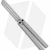 Squid Industries Triton Butterfly Balisong Trainer Silver (Stonewash Trainer)
