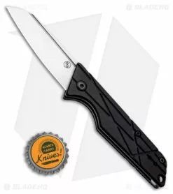 StatGear LEDGE Slip Joint Knife Black (2.625" Satin D2) -Bladehq Knives Sales StatGear Ledge Slip Joint Knife Black 113BLK BHQ 97651 ns bottlecap