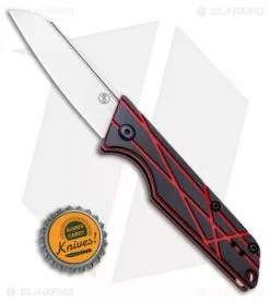 StatGear LEDGE Slip Joint Knife Black + Red G10 (2.625" Satin D2) -Bladehq Knives Sales StatGear Ledge Slip Joint Knife Red 113RED BHQ 97653 ns bottlecap