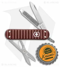 Victorinox Classic SD Precious Swiss Army Knife Woven Brown Alox 062214011G -Bladehq Knives Sales Victorinox Classic SD Precious Alox Brown BHQ 137939 jr bottlecap