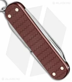 Victorinox Classic SD Precious Swiss Army Knife Woven Brown Alox 062214011G -Bladehq Knives Sales Victorinox Classic SD Precious Alox Brown BHQ 137939 jr side