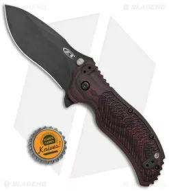 Zero Tolerance 0350 Assisted Opening Knife Black Cherry G-10 (3.25" Black) -Bladehq Knives Sales Zero Tolerance LL Black Cherry Black BHQ 125828 jr bottlecap
