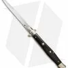 AGA Campolin 13" Automatic Knife Ebony Wood Italian Stiletto (Bayonet Plain)
