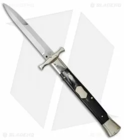 AGA Campolin 13" Bat Swinguard Automatic Dark Horn (5.75" Satin Bayonet)