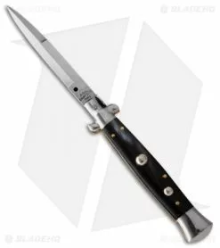AGA Campolin 10" Brazilian Horn Picklock Stiletto Automatic Knife -Bayonet