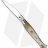 AGA Campolin 10" Automatic Fishtail Picklock Knife Honey Horn (4.5" Satin Bayo)