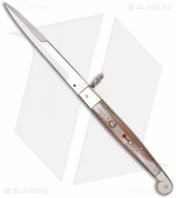 AGA Campolin 12" Sicilian Picklock Automatic Knife Honey Horn (5.5" Satin Bayo)