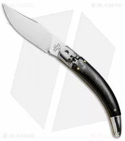 AGA Campolin Diana Lever Lock Automatic Knife Dark Horn (3.75" Satin)