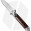 AKC Shot Puller 8" Lever Lock Auto Italian Knife Cocobolo (3.2" Polish Flat)