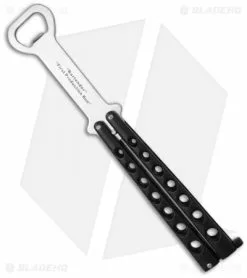 Folder-Tec The Bartender "Bottle-Fly" Butterfly Knife Bottle Opener (Black/Silver)