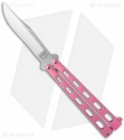 Bear & Son 5" Butterfly Knife Pink (4" Satin) 114PK