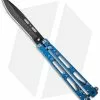 Bear OPS Bear Song IV Butterfly Knife Blue Raindrop (4.38" Black) B-400-AIBD