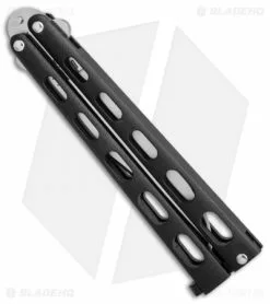 Bear & Son 2-Pack Butterfly Knife Special Black (114 + 114TR) -Bladehq Knives Sales bear son 2 pack butterfly special black 114 114TR BHQ 50066 er knife spine