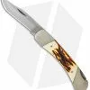 Bear & Son Lock Back Knife Stag Delrin (2.75" Satin) SD05
