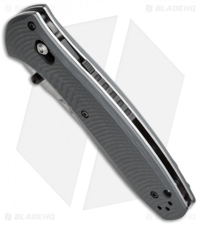 Benchmade Barrage AXIS-Assist Knife Gray G-10 (3.6" Satin) 580-2 Benchmade Barrage AXIS-Assist Knife Gray G-10 (3.6" Satin) 580-2 -Bladehq Knives Sales benchmade barrage 580 2 bottom cm
