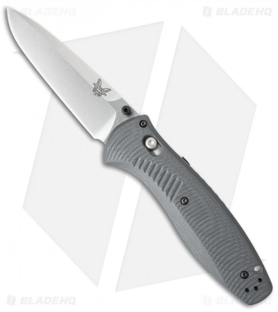 Benchmade Barrage AXIS-Assist Knife Gray G-10 (3.6" Satin) 580-2 Benchmade Barrage AXIS-Assist Knife Gray G-10 (3.6" Satin) 580-2 -Bladehq Knives Sales benchmade barrage 580 2 cm