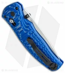 Benchmade Volli AXIS-Assist Knife Blue G-10 (3.26" Satin) 1000001-1601 -Bladehq Knives Sales benchmade volli 1000001 1601 side cm