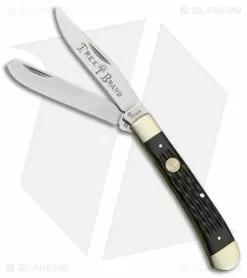 Boker Trapper Pocket Knife 4.25" Black Jigged Bone 110733