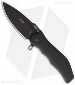HTM Knives HTM Darrel Ralph Gun Hammer Torpedo SAO Spring Assisted Knife (3.5" Black)