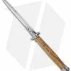 Frank B. Italian Stiletto Lockback Automatic Knife Olive Wood (5" Polish)