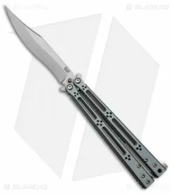 Hom Design Basilisk-R Balisong Butterfly Knife Gray/Black G10 (Bead Blast)