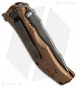 HTM Knives HTM Darrel Ralph Gun Hammer Trident Spring Assisted Knife Copper (3.5" Gray) -Bladehq Knives Sales htm gun hammer copper trident bhq 36302 cm side