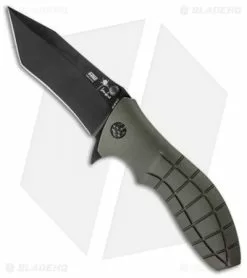 HTM Knives HTM Kirby Lambert Snap Tanto Spring Assisted Knife (3.5" Black)