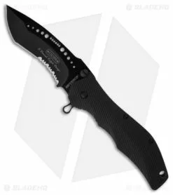Meyerco Maxx-Q Spring Assisted Knife G-10 (3.25" Black Serr)