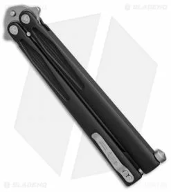 Microtech Tachyon III Balisong Butterfly Knife (4.5" Bead Blast Serr) 173-8 -Bladehq Knives Sales microtech tachyon 3 bali bb serr 173 8 BHQ 30341 er side