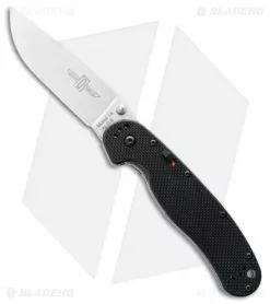 Ontario Knife Company Ontario RAT Model 1A Spring Assisted Knife Black G10 (3.625" Satin) 8870