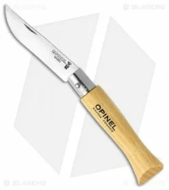 Opinel Knives No. 5 Stainless Steel Knife Beech (2.4" Satin)
