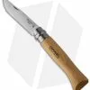 Opinel Knives No. 8 Folding Knife Beechwood W/ Sheath (3.25" Satin)