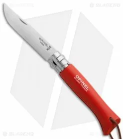 Opinel No 8 Trekking Stainless Steel Folding Knife Red Oak (3.25" Satin)