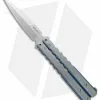 Pro-Tech FlyFather Balisong Butterfly Knife Blue-Silver W/ Clip (Stonewash) FF1
