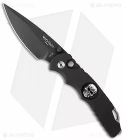 Pro-Tech Lerch TR-5 Skull Custom Spring Assisted Knife Black (3.25" Black) SA.70