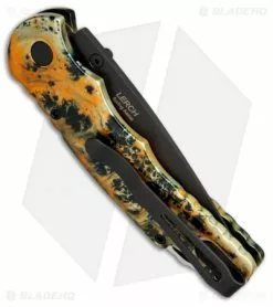 Pro-Tech Lerch TR-5 Skull Custom Spring Assisted Knife Splash (3.25" Black) -Bladehq Knives Sales protech tr 5 splash skull dlc BHQ 48946 dl side