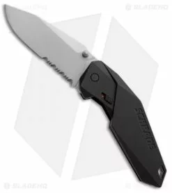 Schrade SCHA5S Clip Point Spring Assisted Knife (3.375" Bead Blast Serr)