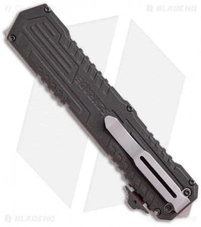 Schrade Viper OTF Assisted Opening Knife (3.5" Bead Blast Serr) SCHOTF3S Schrade Viper OTF Assisted Opening Knife (3.5" Bead Blast Serr) SCHOTF3S -Bladehq Knives Sales schrade schotf3s back